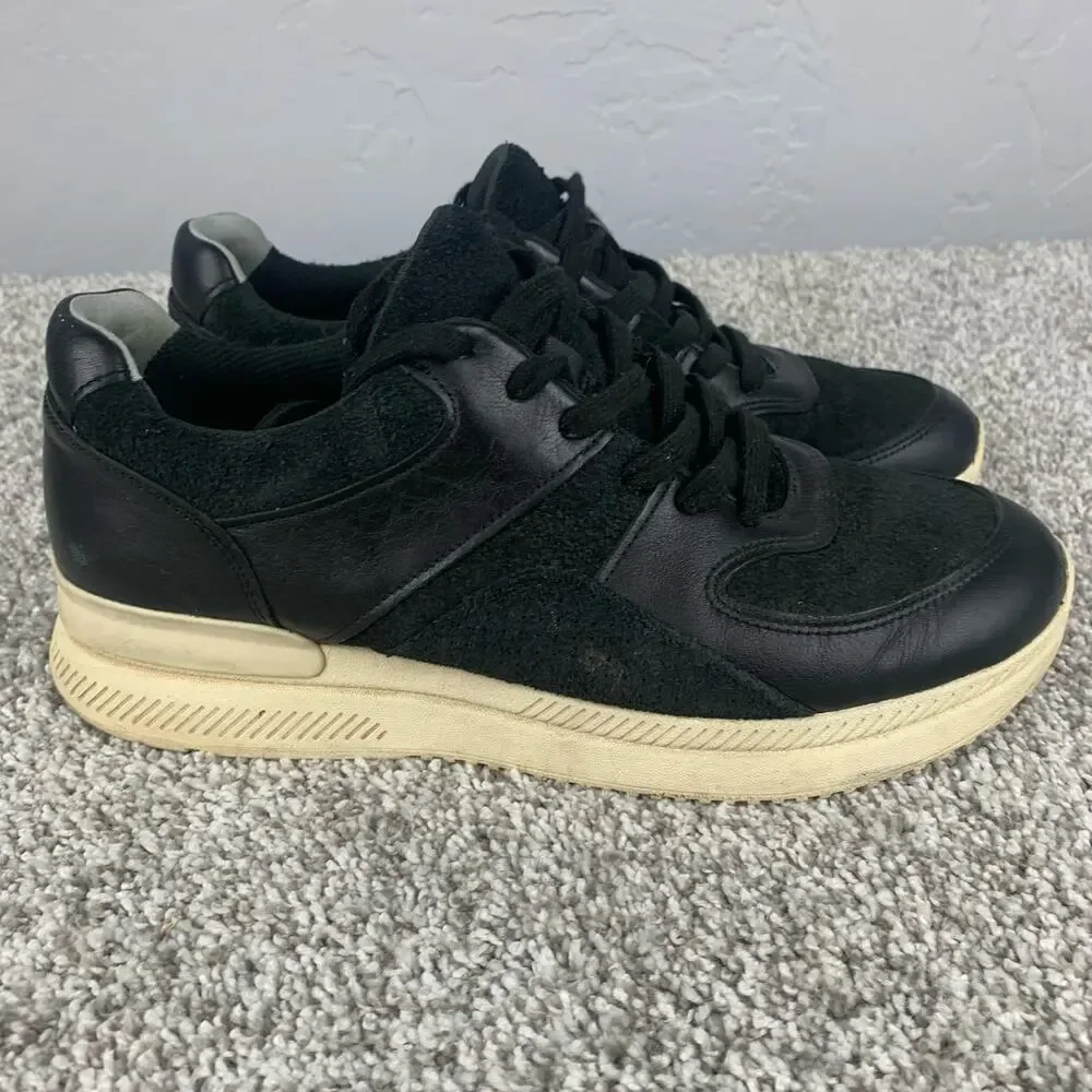 Everlane The Trainer Leather Sneakers Womens Size 11 Black Athletic Shoes